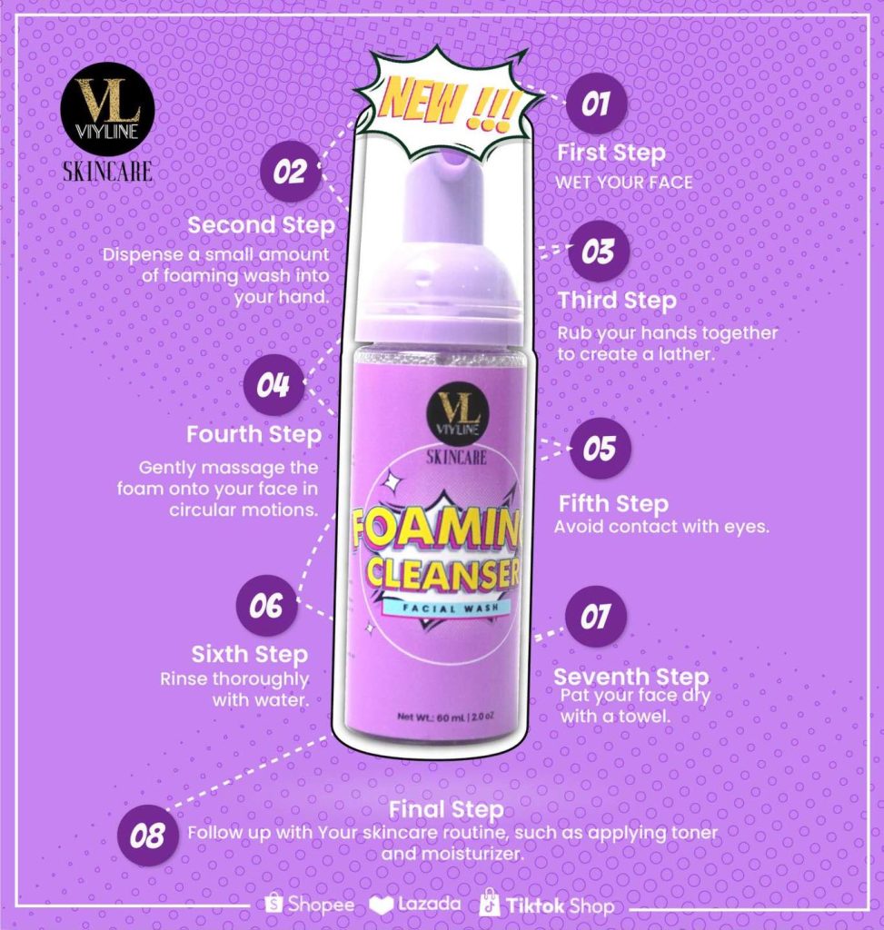 Level Up Your Skincare With VIYLine Skincare Foaming Cleanser Facial ...